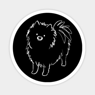 Black Pomeranian Sketch | Cute Dog Magnet